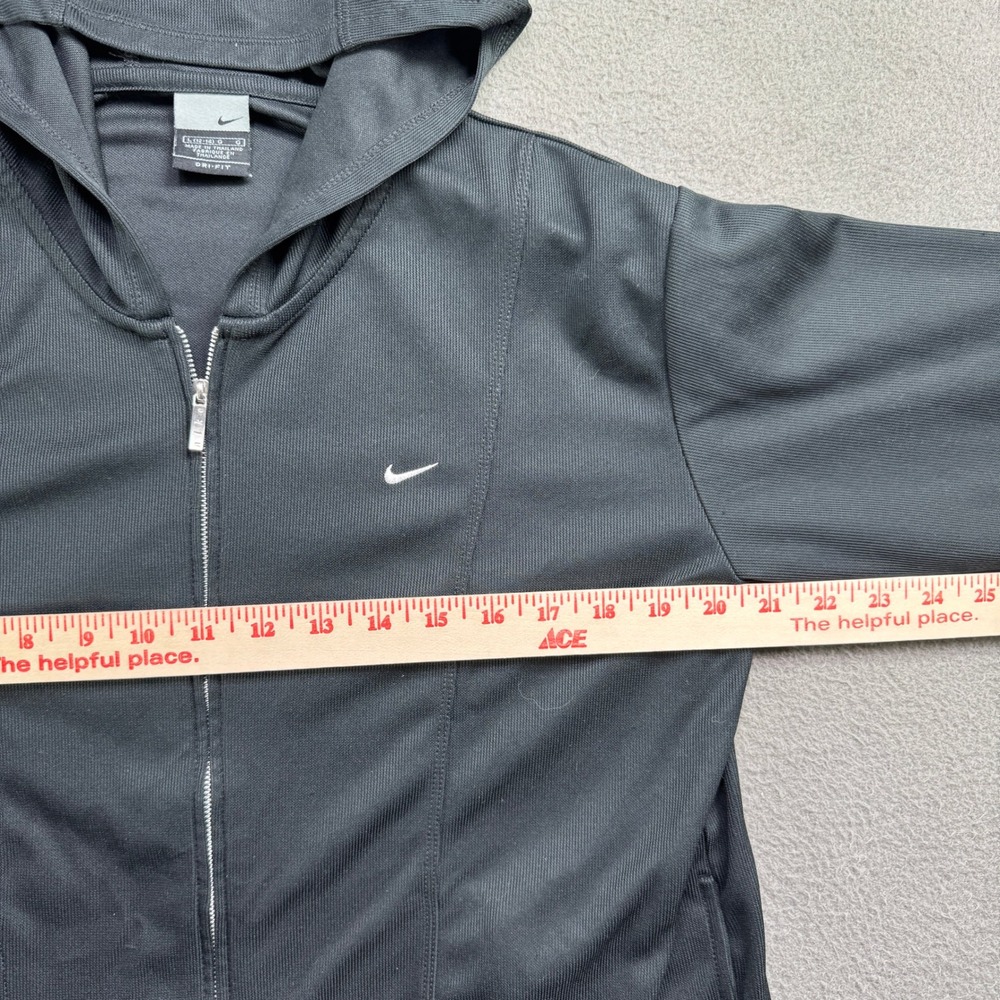 Nike Hoodie Kids Large Black Full Zip Dri-Fit Athletic Workout Active Gym Wear - Picture 4 of 10